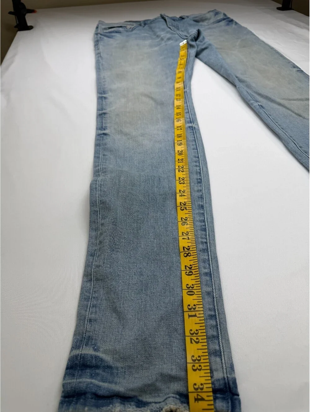 Purple Brand Men's Jeans Skinny Mid Rise Light Wash Denim Solid Size 34 Blue